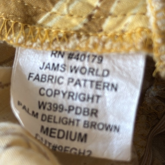 Jams World Limited Edition Palm Delight Brown Surplice Midi Dress Size Medium - Picture 9 of 13
